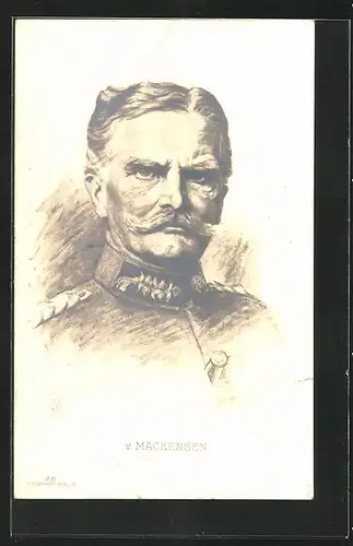 AK Ernster Blick von Heerführer von Mackensen