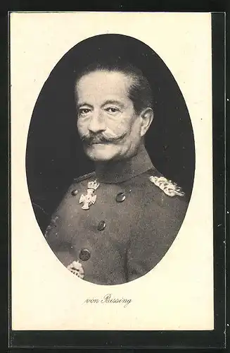 AK Heerführer von Bissing mit Schnauzbart