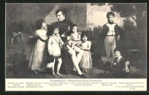 AK Napoleon I. Empeureur des Francais, Napoleon mit Kindern
