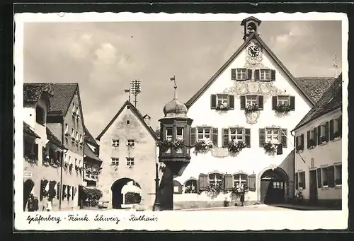 AK Gräfenberg /Fränk. Schweiz, Rathaus mit Blumenkästen