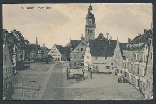 AK Altdorf, Blick auf den Marktplatz, Buchbinderei v. Georg Pranz