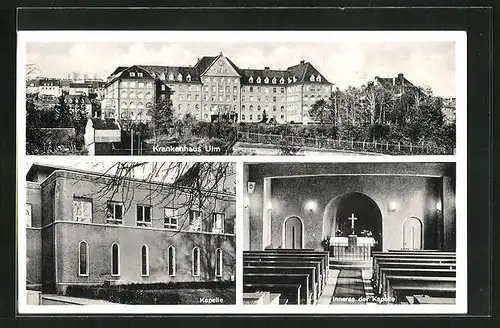 AK Ulm, Krankenhaus, Kapelle Innen- und Aussenansicht