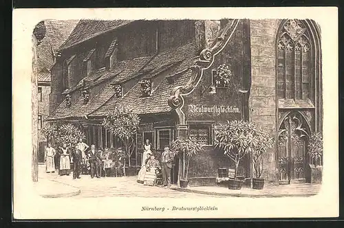 AK Nürnberg, Gasthaus Bratwurstglöcklein