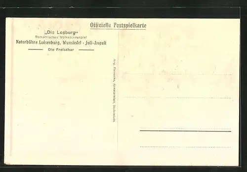 AK Wunsiedel, Naturbühne Luisenburg, Die Losburg, Die Freischar