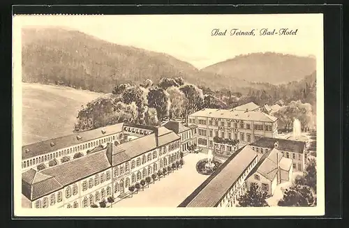 Künstler-AK Bad Teinach, Bad-Hotel aus der Vogelschau