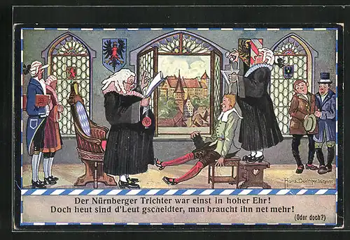 AK Nürnberg, Beamte mit Nürnberger Trichter