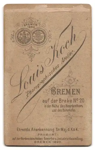 Fotografie Louis Koch, Bremen, Auf der Brake 20, Junge Dame im Kleid