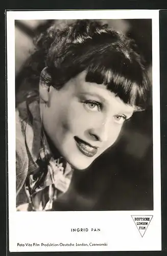 AK Schauspielerin Ingrid Pan mit Pony in Liebeskrieg nach Noten