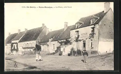 AK Sens-Beaujeu, La Place, cote Nord