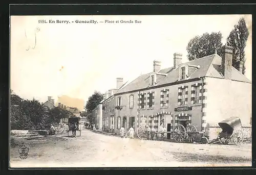 AK Genouilly, Place et Grande Rue