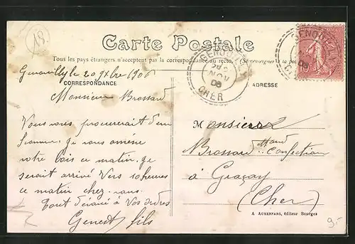 AK Genouilly, Place et Grande Rue