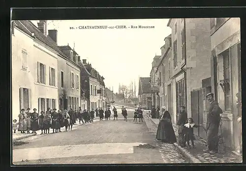 AK Chateauneuf-sur-Cher, Rue Mouzenne