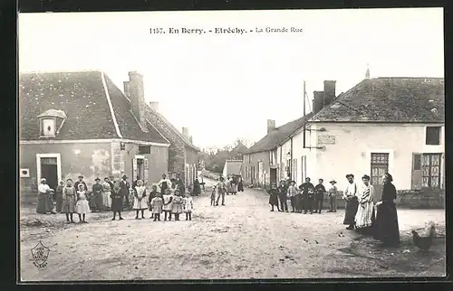 AK Etréchy, La Grande-Rue