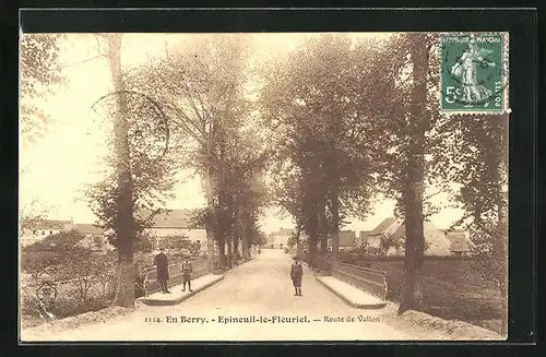 AK Epineuil-le-Fleuriel, Route de Vallon