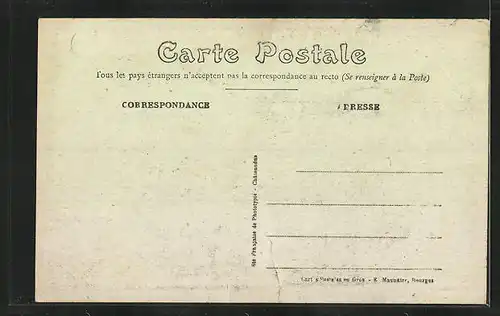 AK Nérondes, La Grande Rue, Bureau de Poste