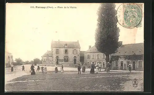 AK Parassy, Place de la Mairie