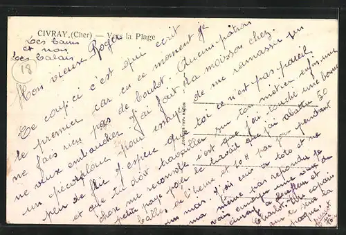 AK Civray, Vers la Plage