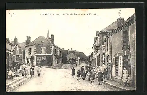 AK Barlieu, La Grande Rue et route de Cernoy