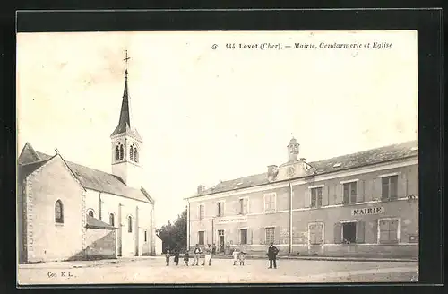 AK Levet, Mairie, Gendarmerie et Eglise
