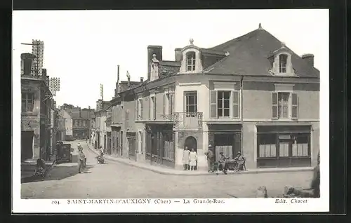 AK Saint-Martin-D`Auxigny, La Grande-Rue