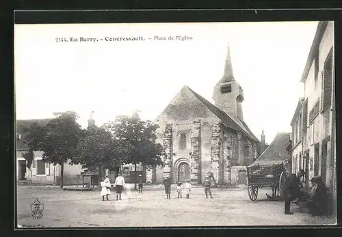 AK Concressault, Place de l`Eglise