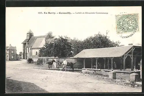 AK Genouilly, Lavoir et Abreuvoir Communaux