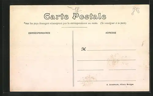 AK Lugny-Champagne, Abside de l`Eglise et Place