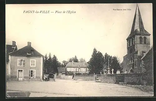 AK Pagny-la-Ville, Place de l`Eglise