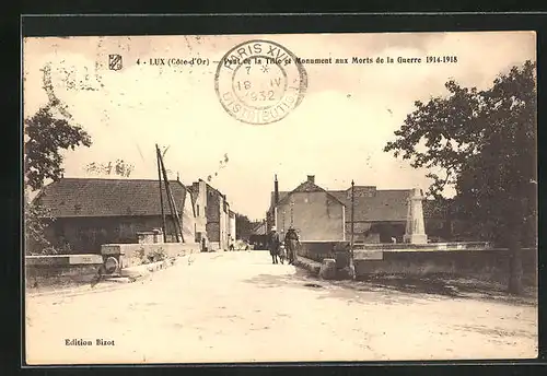 AK Lux, Pont de la Title et Monument aux Morts de la Guerre