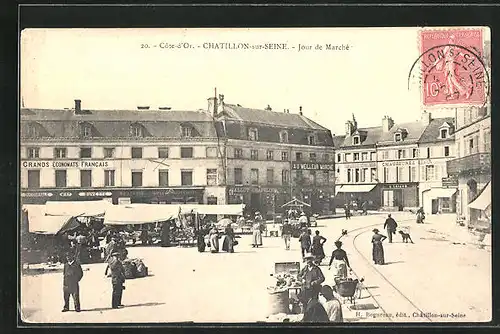 AK Chatillon-sur-Seine, Jour de Marché