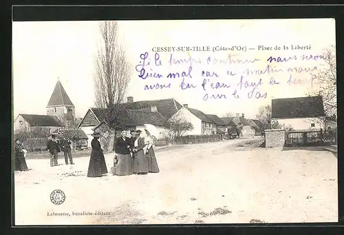 AK Cessey-sur-Tille, Place de la Liberte