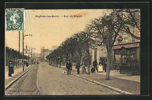 AK Enghien-les-Bains, Rue du Depart