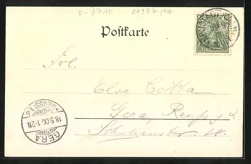 AK Neustadt /Orla, Bismarckstrasse mit Anwohnern