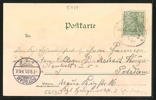 Lithographie Bad Ems, Teilansicht