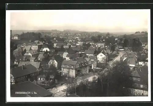 AK Ebersbach i. Sa., Ortsansicht aus der Vogelschau