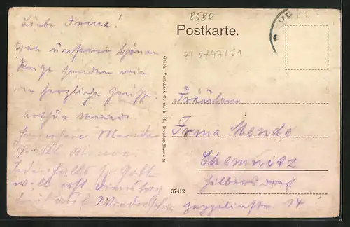 AK Bayreuth, Maxstrasse mit Hospitalkirche