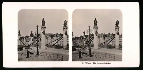 Stereo-Fotografie NPG, Berlin, Ansicht Wien, Blick auf die Leopoldsbrücke