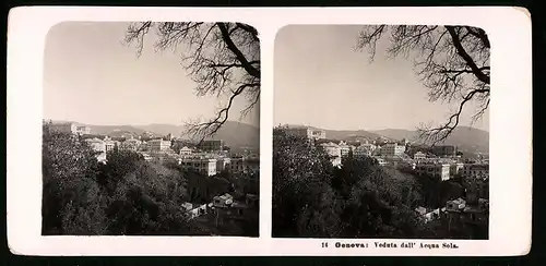 Stereo-Fotografie NPG, Berlin, Ansicht Genova, Veduta dall` Acqua Sola