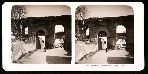 Stereo-Fotografie NPG, Berlin, Ansicht Roma, Ruderi dell`Acqua Claudia