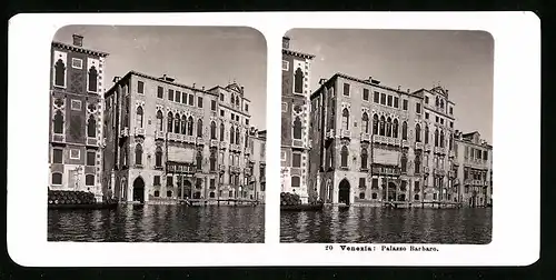 Stereo-Fotografie NPG, Berlin, Ansicht Venezia, Palazzo Barbaro