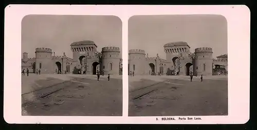 Stereo-Fotografie NPG, Berlin, Ansicht Bologna, Porta San Lucas