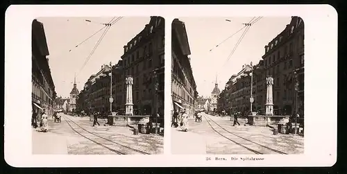 Stereo-Fotografie NPG, Berlin, Ansicht Bern, Blick in die Spitalgasse