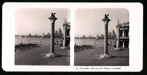 Stereo-Fotografie NPG, Berlin, Ansicht Venezia, Colonne di S. Marco e la Salute