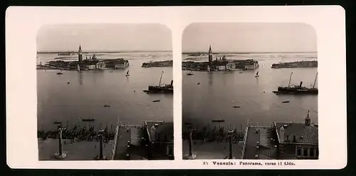 Stereo-Fotografie NPG, Berlin, Ansicht Venezia, Panorama verso il Lido