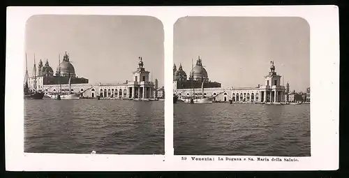 Stereo-Fotografie NPG, Berlin, Ansicht Venezia, La Dogana e Sa. Maria della Salute