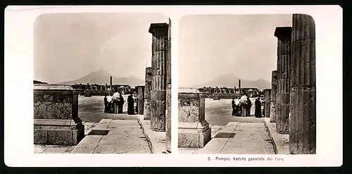 Stereo-Fotografie NPG, Berlin, Ansicht Pompei, Veduta generale del Foro