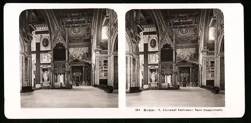 Stereo-Fotografie NPG, Berlin, Ansicht Roma, S. Giovanni Laterano, Nave transversale