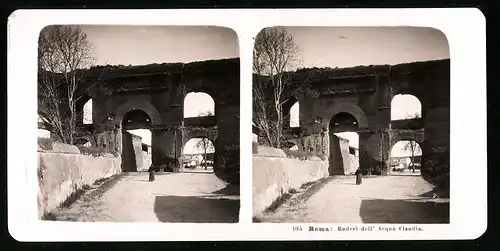 Stereo-Fotografie NPG, Berlin, Ansicht Roma, Ruderi dell Acqua Claudia