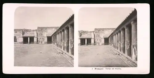 Stereo-Fotografie NPG, Berlin, Ansicht Pompei, Terme di Stabla