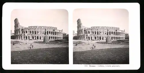 Stereo-Fotografie NPG, Berlin, Ansicht Roma, Coliseo, veduta generale